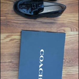 Black Patent Leather Womens Loafers